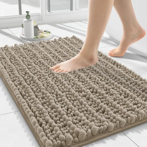 Miniatura 295 de Smiry Alfombras de Baño 24x16 pulgadas, Alfombras de Baño de Chenilla Extra Suaves y Absorbentes, Respaldo de Goma Antideslizante, Lavable a Máquina