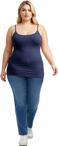 Miniatura 59 de Emmalise Camisola larga casual básica para mujer, con tirantes ajustables, top en capas