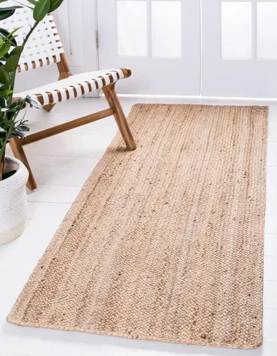 Miniatura 50 de Unique Loom Colección Jute Trenzado - Alfombra de área Dhaka (7' 1" x 10' Rectángulo, Blanco)