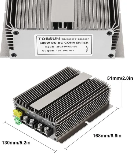 Miniatura 3 de Reductor de voltaje DC 8V-40V a 12V 3A 36W Convertidor de impulso automático de aumento y reducción de voltaje Módulo transformador impermeable