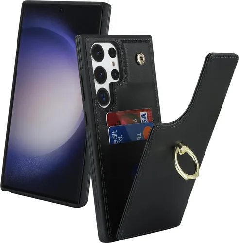 Miniatura 51 de Lipvina Funda para Samsung Galaxy A03s con tarjetero, Galaxy A03s Funda tipo cartera para mujer, tarjetero de crédito, soporte de anillo, fundas