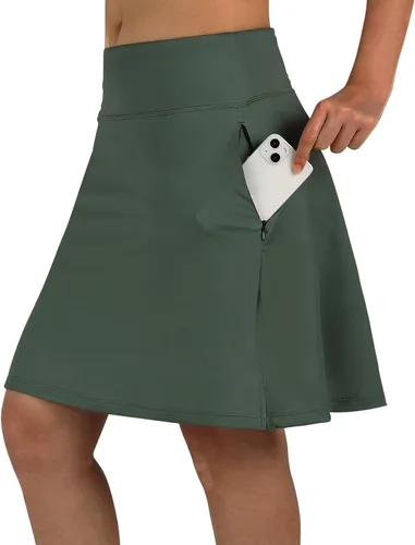 Miniatura 32 de ANIVIVO Faldas pantalón para mujer de 20 pulgadas de longitud a la rodilla, faldas deportivas de pickleball para tenis, golf y pickleball