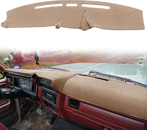 Yiz Alfombrilla protectora para salpicadero de Ford F100, F150, F250, F350, Bronco, 1980, 1981, 1982, 1983, 1984, 1985, 1986, protector de alfombra