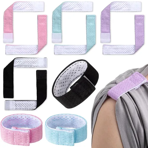 Miniatura 9 de Amylove 8 soportes para mangas de sóftbol, lazos de manga de jersey con cierres de para camisas, coleteros para camisetas, fútbol, béisbol, Blanco