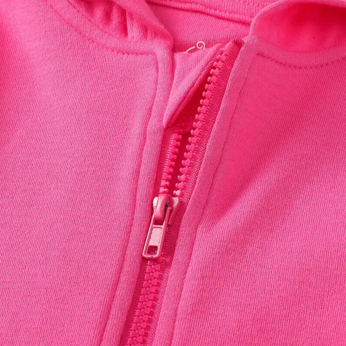 Miniatura 3 de ROMPERINBOX Sudadera con capucha para bebé y niña, con cremallera completa, ligera, delgada, abrigo, sudaderas de 0 a 24 meses