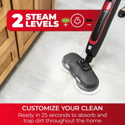 Miniatura 6 de Kenmore SM2070 S300 Series Steam Spin Mop for Scrubbing and Sanitizing 2 Modes, XL Water Tank, Swivel Steering, LED Headlights, Powerful Corded