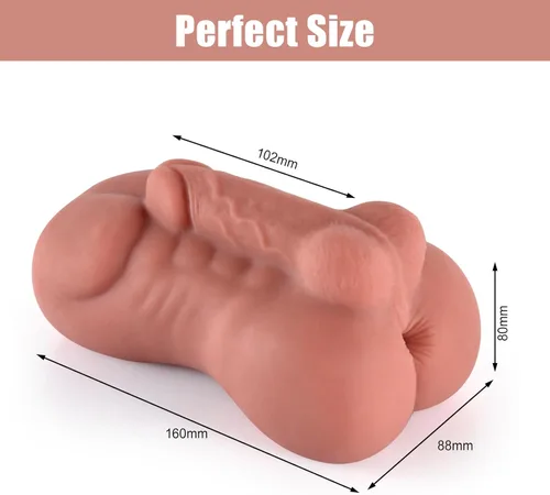 Miniatura 2 de ferch Masturbador anal masculino con gran ano, masturbador de trasero realista de 0.54 kg con caderas exuberantes y ano apretado para masturbación
