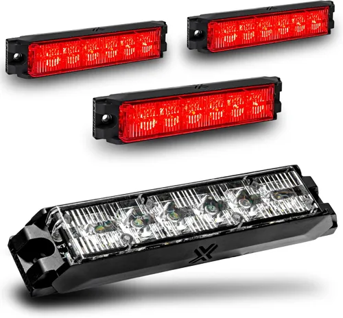 Miniatura 45 de LAMPHUS NanoFlare - Luz de advertencia estroboscópica de 5 pulgadas y 6 W, color blanco ámbar, luz de advertencia estroboscópica para parrilla