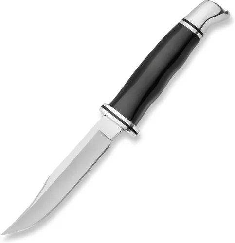 Buck Knives Cuchillo de caza Woodsman 102, hoja fija de 4 pulgadas, diseño de espiga completa, mango fenólico, hoja de punta de clip de acero