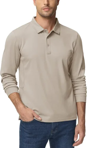 Miniatura 7 de TACVASEN - Camiseta de cuello polo táctica para hombre, diseño de manga larga y corta, para deportes y uso al aire libre