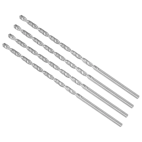Miniatura 75 de Brocas helicoidales extralargas, broca de 0.059 in de diámetro de 6.299 in de longitud total, broca de acero de alta velocidad