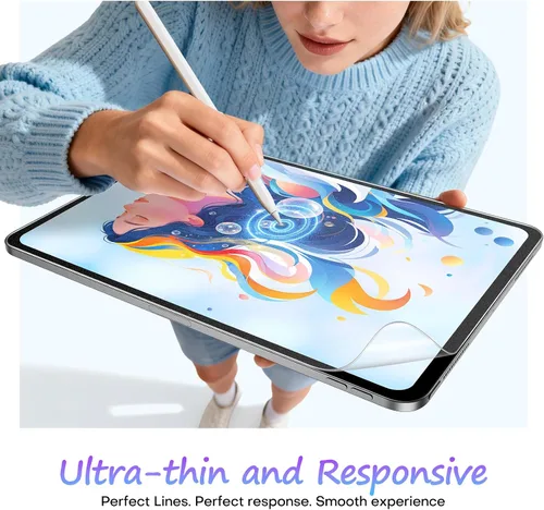 Miniatura 3 de OMOTON PAPERSENSE - Paquete de 2 protectores de pantalla de papel para iPad Air de 13 pulgadas M3/M2 (7ª/6ª generación, 2025/2024), película PET