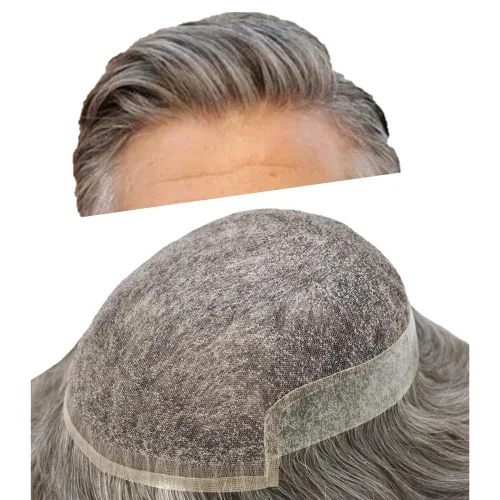Miniatura 30 de Tupé para hombre, cabello humano real, suave encaje suizo frontal, tupé para hombres, sistema de cabello, extensiones capilar para hombre