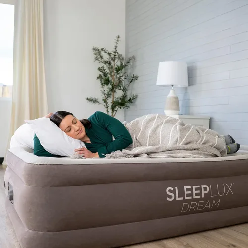 Miniatura 8 de SLEEPLUX Dream - Colchón de aire individual de lujo, bomba dual integrada, se mantiene inflado toda la noche, colchón inflable de doble altura de 18
