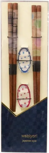 Miniatura 10 de Ishida WABIYORI 60181 Tsukiyama - Palillos para parejas, incluye soporte para palillos