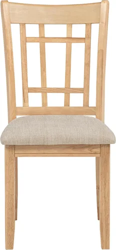 Miniatura 5 de Coaster Home Furnishings - LAVON - Madera y tela - Sillas de comedor sin brazos con asiento tapizado - Juego de 2 - Roble claro y lino - 106622