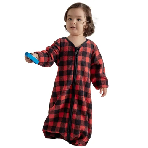 Miniatura 6 de DaysU Saco de dormir para bebé de microforro polar 1.0 TOG, manta portátil para bebé de 18 a 24 meses, sin mangas, con cremallera de 2 vías, saco