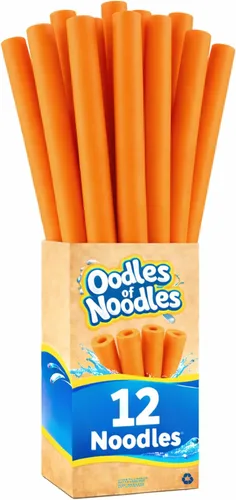 Miniatura 11 de Oodles of Noodles Fideos de espuma de arcoíris de lujo para piscina - Paquete de 12 - Aproximadamente 122 cm x 6.4 cm Tubos de espuma multiusos