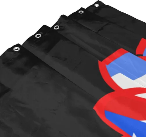 Miniatura 3 de Cortina de ducha para baño de Puerto Rico y Nicaragua Hearts de 60 x 72 pulgadas, de secado rápido, cortina de baño con 9 ganchos de hierro