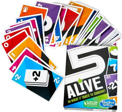 Miniatura 13 de Hasbro Gaming Juego de cartas de 5 vivos, juego de ritmo rápido para niños y familias, fácil de aprender, de 2 a 6 jugadores, divertidas actividades