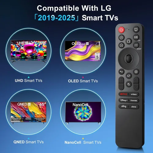 Miniatura 5 de AI Voice Magic Remote para LG OLED QNED UHD NanoCell Webos Smart TV Magic Control remoto reemplazo AN-MR25GA MR21 MR22 MR23 MR24 GA GN MR20GA MR19BA