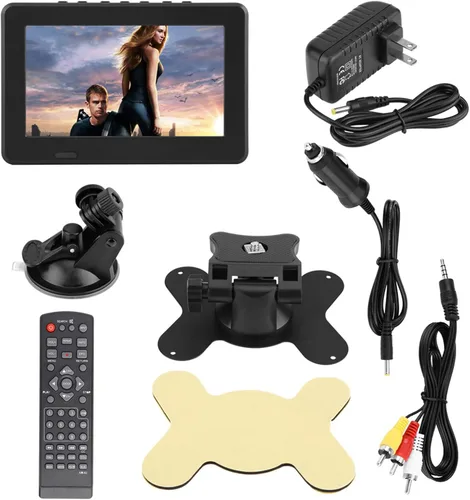 Miniatura 8 de ASHATA Televisión digital portátil, 7 pulgadas/10 pulgadas LCD 1080P ATSC TV digital para automóvil con radio FM, TV digital estéreo compatible