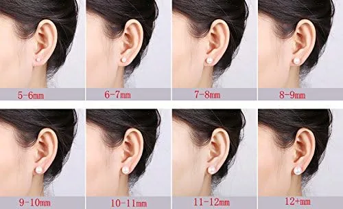 Miniatura 6 de Rakumi - Pendientes de plata de ley AAAA de 3 a 0.512in, perlas blancas para mujer
