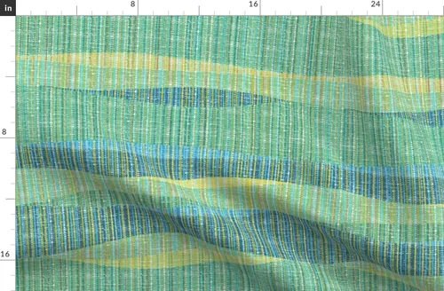 Miniatura 3 de Spoonflower Fabric - Teal Aqua Bohemian Mid Mod Vintage Retro 60S Abtract Waves Printed on Organic Cotton Sateen Fabric Fat Quarter - Sewing