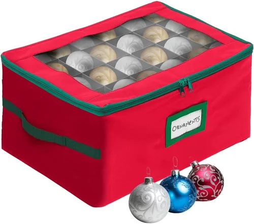 Miniatura 13 de HOLDN’ STORAGE - Caja de almacenamiento para adornos navideños con divisores - Capacidad para 48 adornos de hasta 3.0 pulgadas de diámetro, 2 Negro