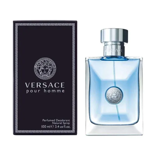 Versace Pour Homme - Desodorante perfumado en aerosol para hombres de 3.4 onzas