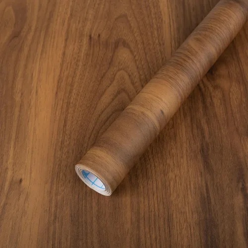 Miniatura 9 de Abyssaly Papel de Contacto de Madera, Papel Tapiz de Despegar y Pegar Rojo/Marrón para Gabinetes, Envoltura de Vinilo de Grano de Madera Sintética
