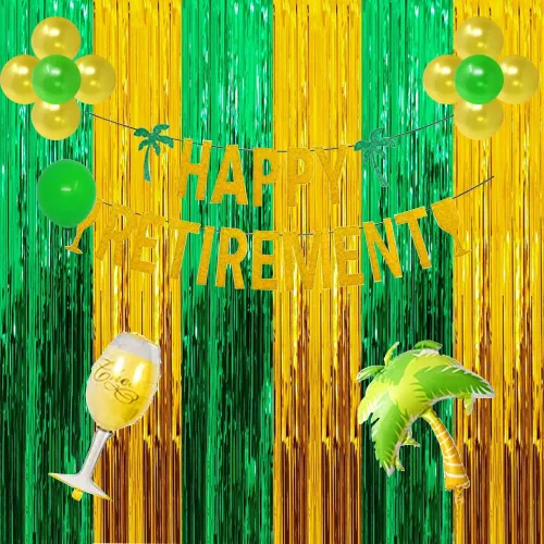 Miniatura 5 de Cortinas de flecos de papel de aluminio para decoración de fiesta de graduación 2026, telón de fondo para cabina de fotos de oro verde para San