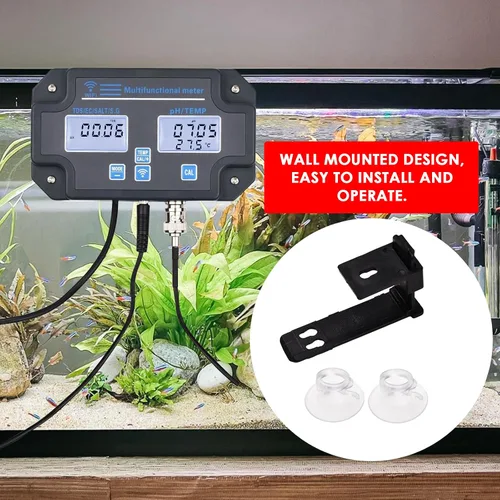 Miniatura 3 de Probador inteligente de calidad del agua, monitoreo de aplicación inalámbrica las 24 horas de pH EC TDS Salinidad SG Temperatura, Montable
