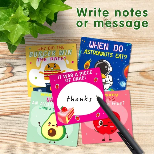 Miniatura 7 de Tarjeta de broma para niños, 107 paquetes de lonchera, notas de afirmaciones positivas, tarjetas inspiradoras y motivacionales de pensamiento de ti