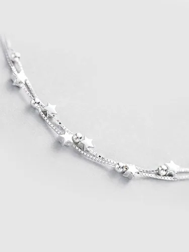 Miniatura 6 de Dofihy Pulseras de plata de ley S925 para mujer pulseras para mujer pulsera de cadena de muñeca con dije para mujer Plata Sin gemas