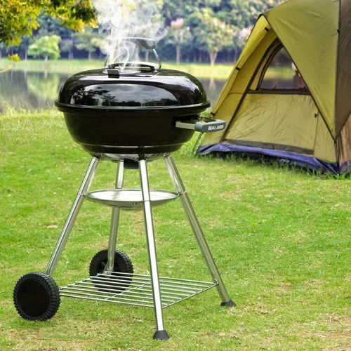 Miniatura 6 de BEAU JARDIN Parrilla de carbón premium de 18 pulgadas para cocinar al aire libre, barbacoa, barbacoa, hervidor de carbón, parrilla portátil