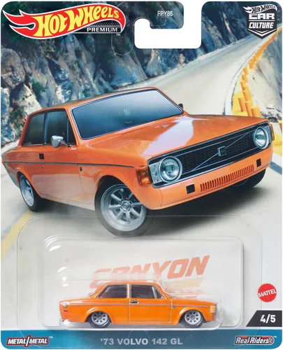 Hot Wheels Cultura del automóvil - Canyon Warriors - '73 Volvo 142 GL [3 años en adelante] HKC53