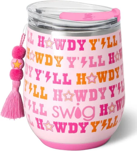 Miniatura 18 de Swig Life Vaso de vino de 12 onzas con tapa, acero inoxidable, apto para lavavajillas, portátil, triple aislamiento (todos los americanos)