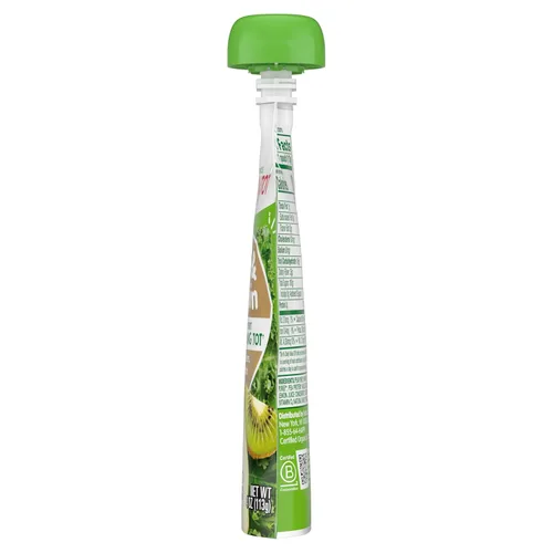 Miniatura 7 de Happy Tot Organics - Puré de frutas y verduras con fibra y proteína, sin gluten, vegano, snack, etapa 4, bolsas de comida para bebé, peras, kiwi