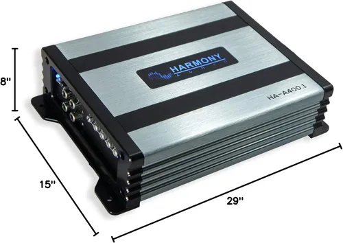 Miniatura 8 de Harmony Audio Kicker Bundle compatible con cabina estándar universal C10 Comp Single 10" cargado subcaja con amplificador Harmony HA-A400.1