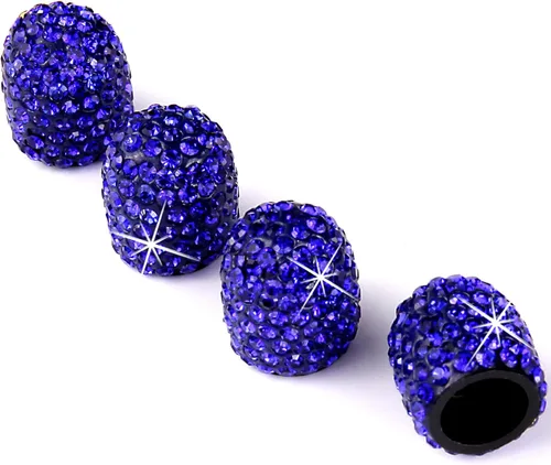 Miniatura 13 de Tapas de vástago de válvula de neumático Bling para automóvil, 4 piezas universales brillantes para válvulas de aire de neumáticos, tapas de Con