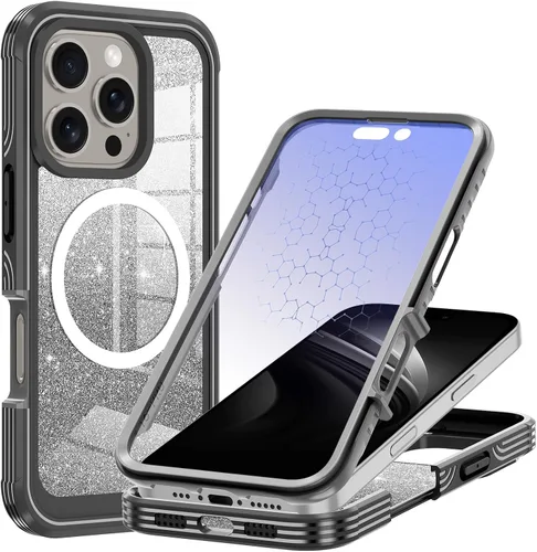 Miniatura 39 de Hekodonk Funda para iPhone 15 Pro Max, compatible con Magsafe [protector de pantalla de vidrio templado integrado y protección de lente de cámara]