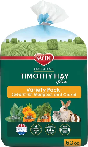 Miniatura 17 de Kaytee All Natural Timothy Hay Plus caléndulas para conejillos de indias, conejos y otros animales pequeños, 24 onzas