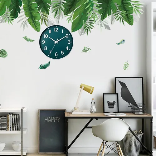 Miniatura 2 de HZDHCLH Reloj de pared verde con pilas, 12 pulgadas, silencioso, sin tictac, moderno, para sala de estar, dormitorio, cocina, oficina, decoración