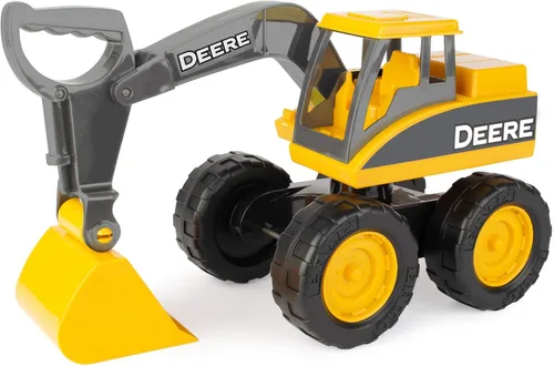 TOMY John Deere Sandbox Big Scoop Excavadora de juguete con cama de volteo basculante – Juguetes de construcción John Deere – Juguetes para niños