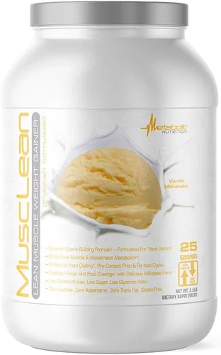 Miniatura 11 de Metabolic Nutrition - Musclean - Batido, reemplazo de comidas con alto contenido de proteínas de suero de leche, nutrición de mantenimiento, baja