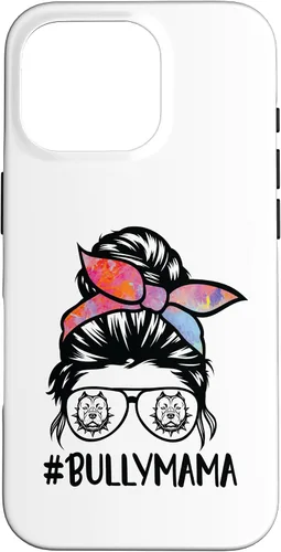 Miniatura 20 de American Bully Mom Messy Bun Hair Glasses, Bully Mama Case for iPhone 16