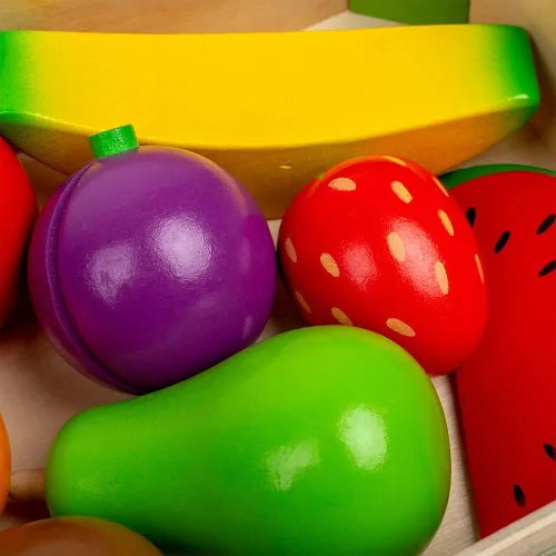 Miniatura 5 de Bigjigs Toys Caja de frutas de madera - Comida para jugar y juguetes de rol