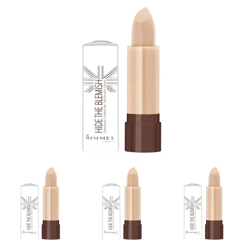 Miniatura 16 de Rimmel London Hide the Blemish - 103 Soft Honey - Corrector en barra, ultra cremoso, fácil de mezclar, 5 horas de uso, 0.16 onzas Miel suave