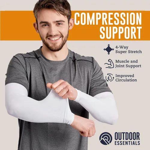 Miniatura 40 de Mangas de compresión de enfriamiento para hombres y mujeres, con protección solar UV UPF 50, paquete múltiple, mangas protectoras de brazos